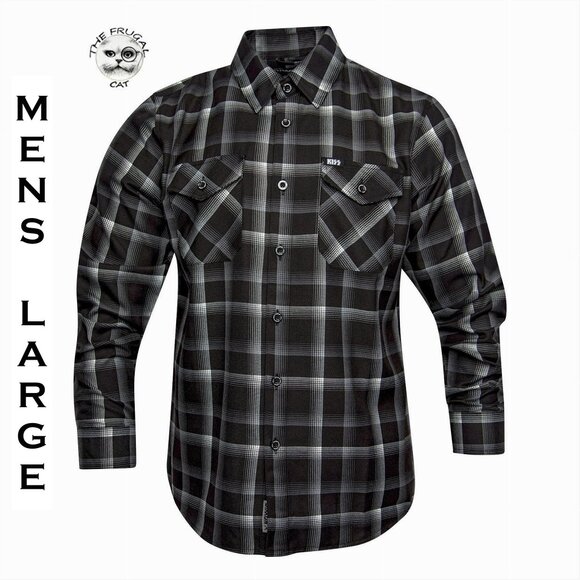 DIXXON FLANNEL x KISS DRESSED TO KILL Flannel Shirt Collab - Men's Large - Picture 1 of 11